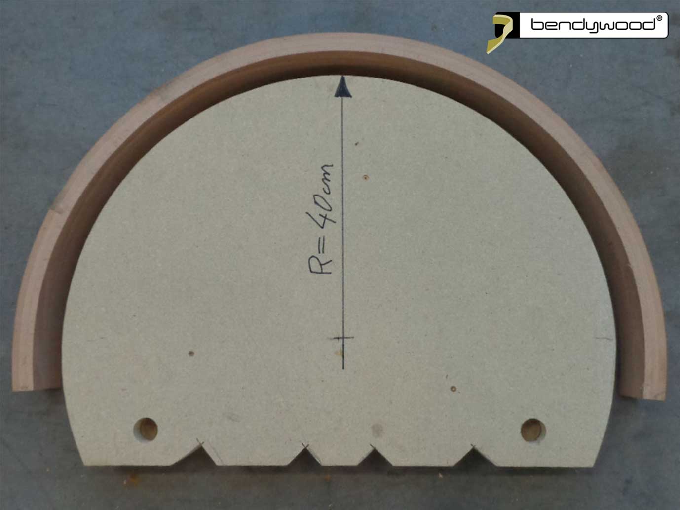 Semi-cerchio Bendywood® - 3 strati Semi-cerchio 3 strati 10mm R40