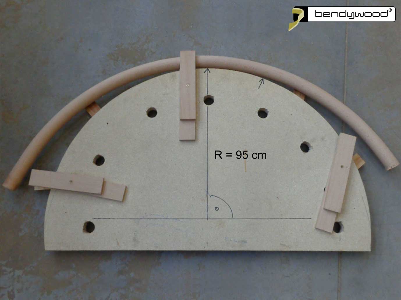 Corrimano Bendywood® 42 mm Raggio 95 cm