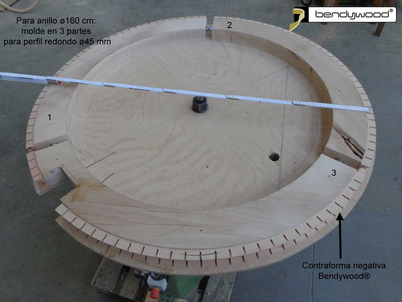 Molde para anillo 160 cm - Candelabro en Bendywood®
